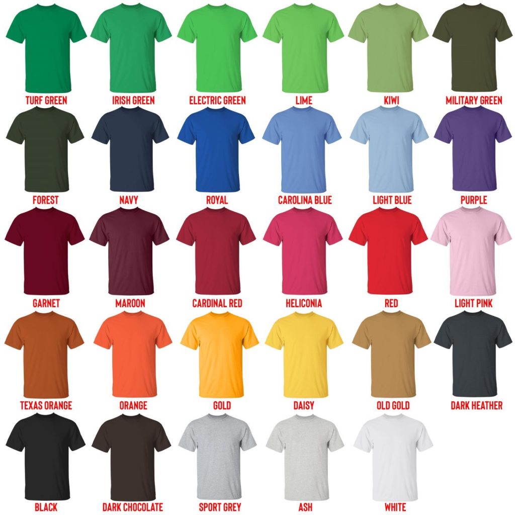 t shirt color chart - Plants vs Zombies Merch